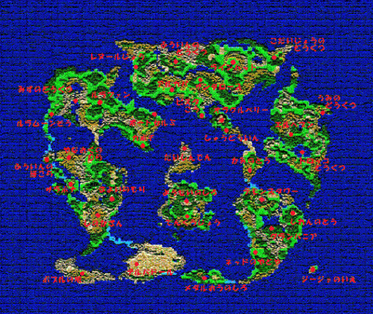 ドラゴンクエスト５攻略サイト世界地図 Sfc版 Muumuug